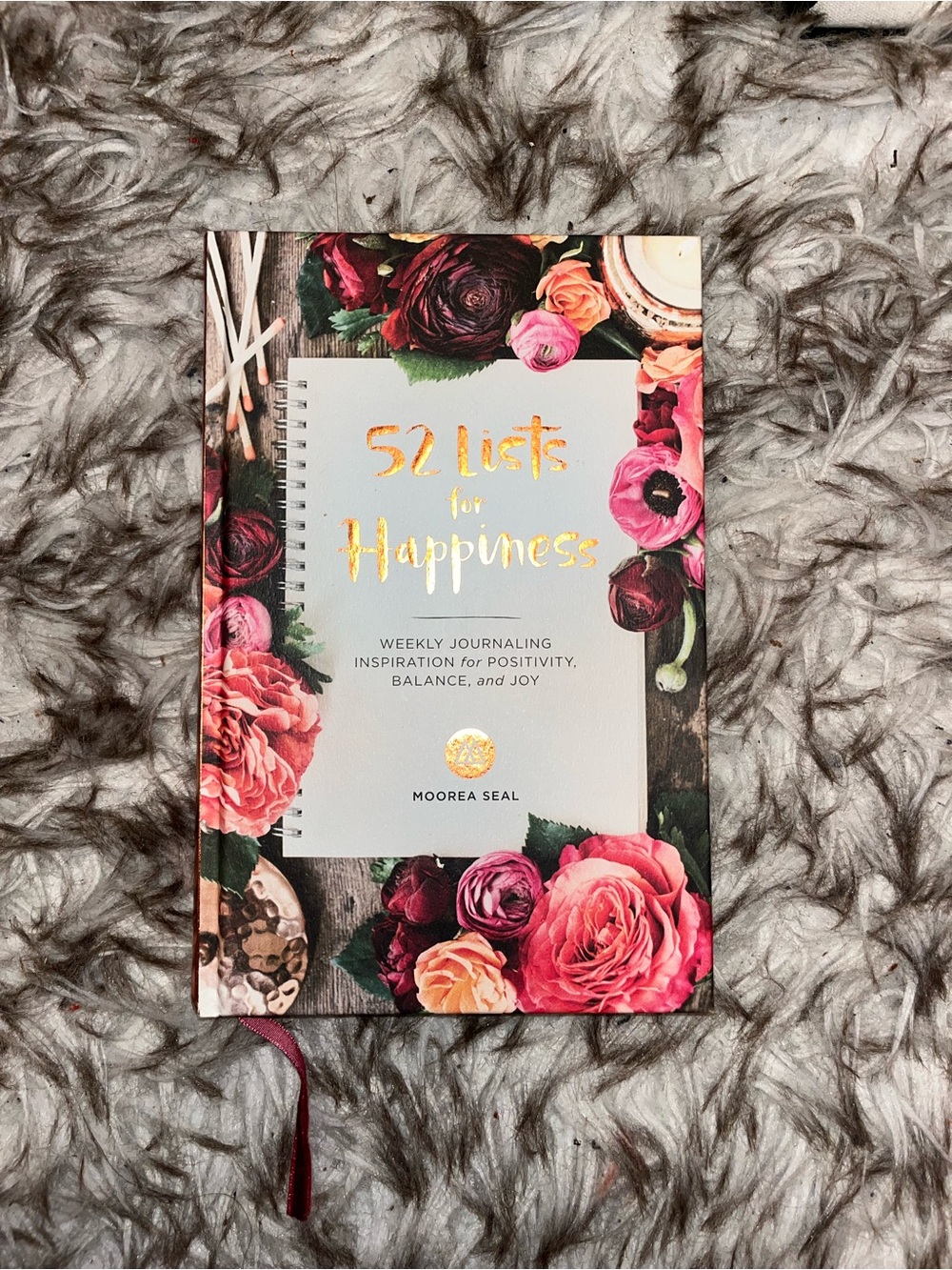 52 Lists for Happiness Floral Journal - Pink & Burgundy